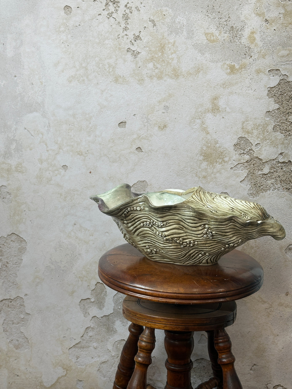 Ceramic Oyster Centerpiece/Wine Chiller