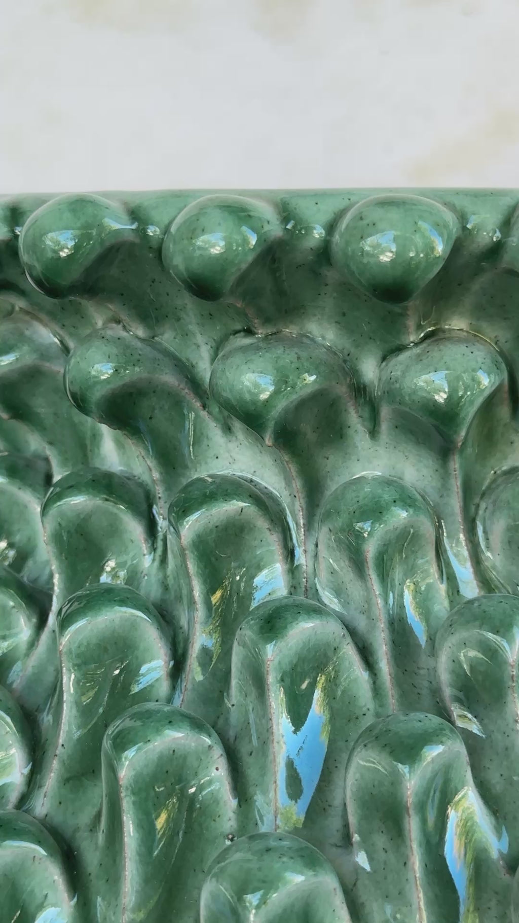 Large Pigna Style Vase with Handles - Sage